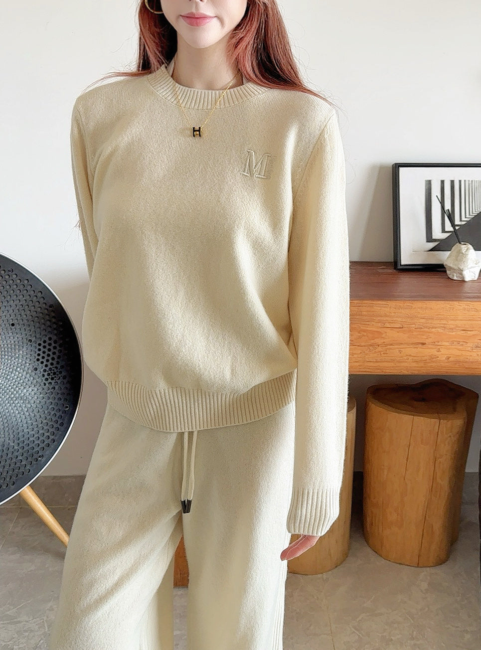 Max 25fw wool sweater pants set