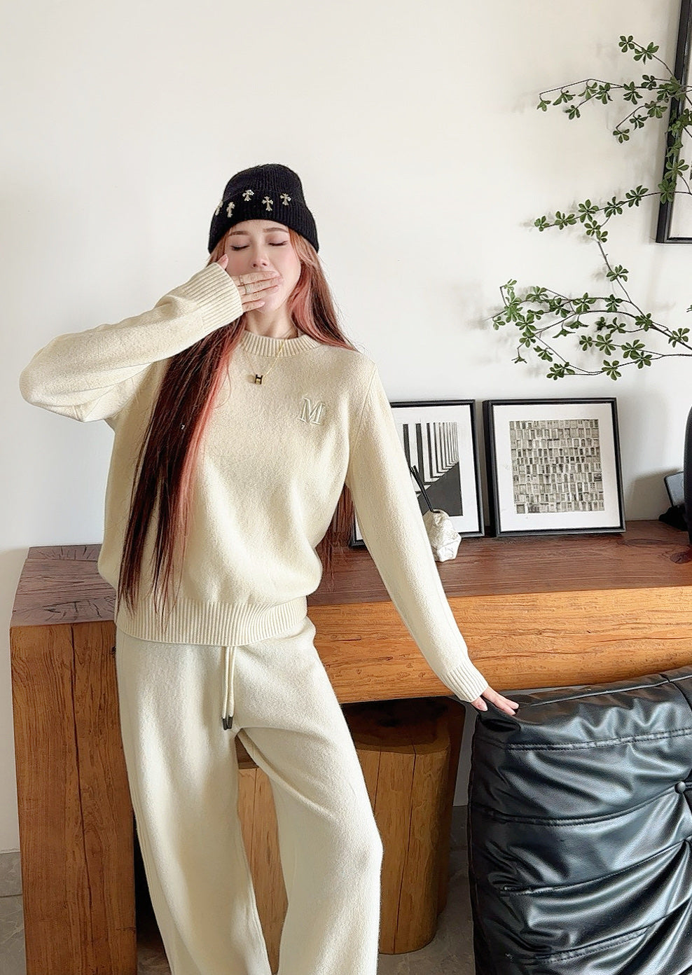 Max 25fw wool sweater pants set