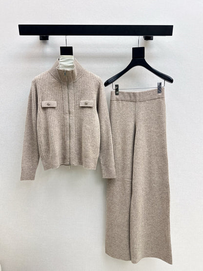 Loro 25fw knitted jacket pants set