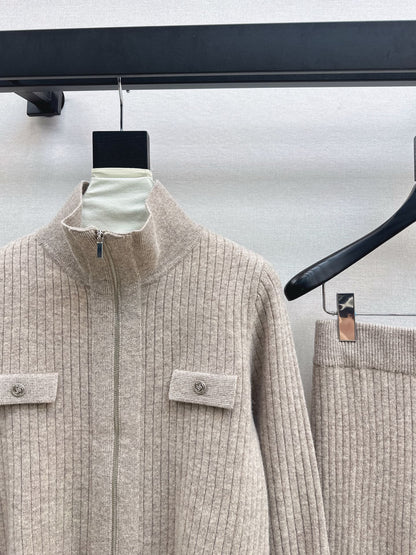 Loro 25fw knitted jacket pants set