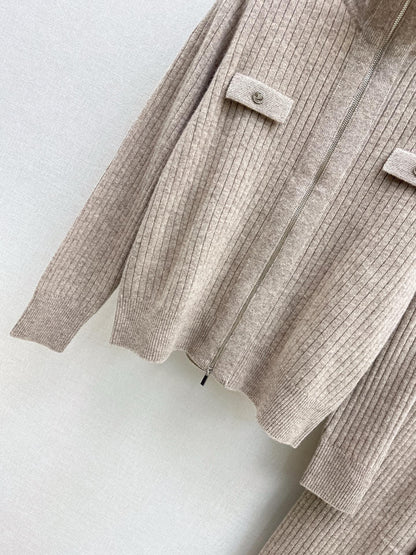 Loro 25fw knitted jacket pants set