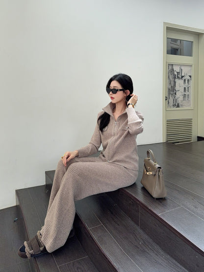 Loro 25fw knitted jacket pants set