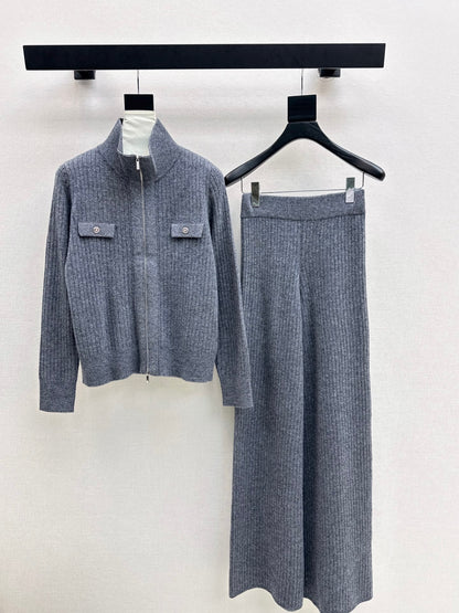 Loro 25fw knitted jacket pants set
