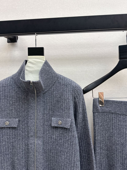 Loro 25fw knitted jacket pants set