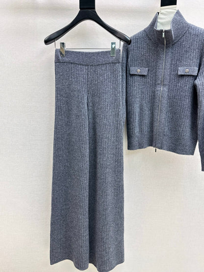 Loro 25fw knitted jacket pants set
