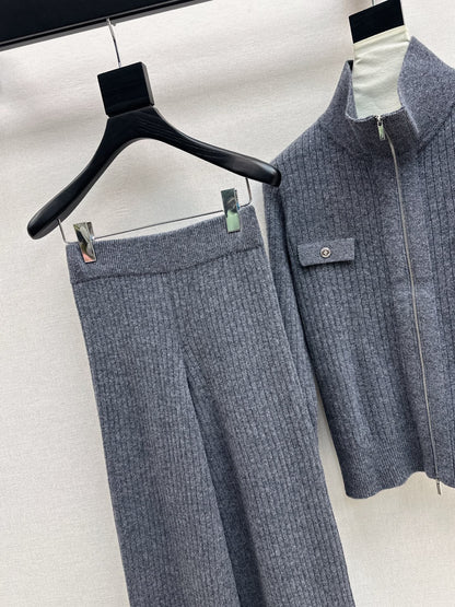 Loro 25fw knitted jacket pants set