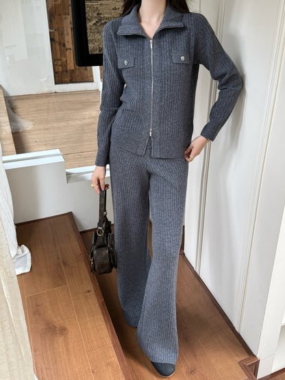 Loro 25fw knitted jacket pants set