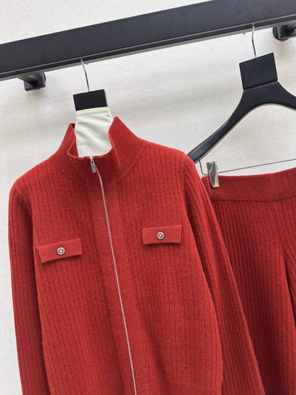 Loro 25fw knitted jacket pants set