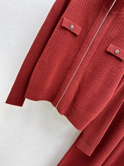 Loro 25fw knitted jacket pants set