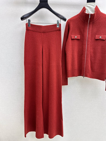 Loro 25fw knitted jacket pants set