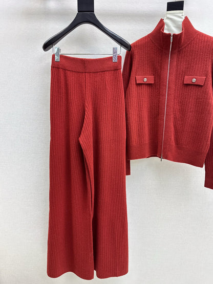 Loro 25fw knitted jacket pants set