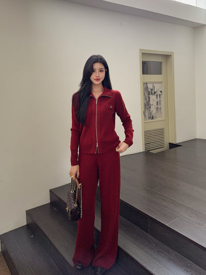 Loro 25fw knitted jacket pants set