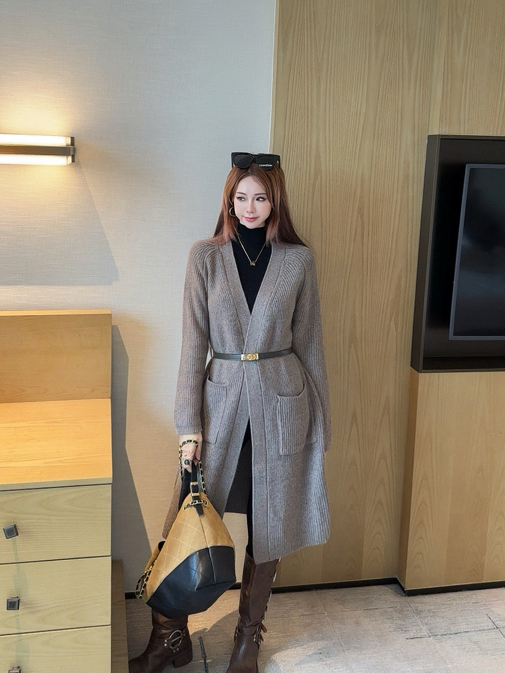 Herm 25fw knitted jacket