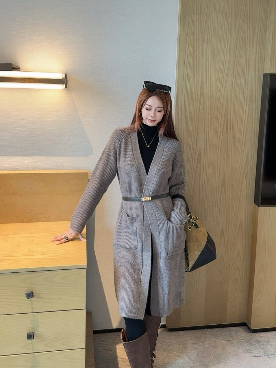 Herm 25fw knitted jacket