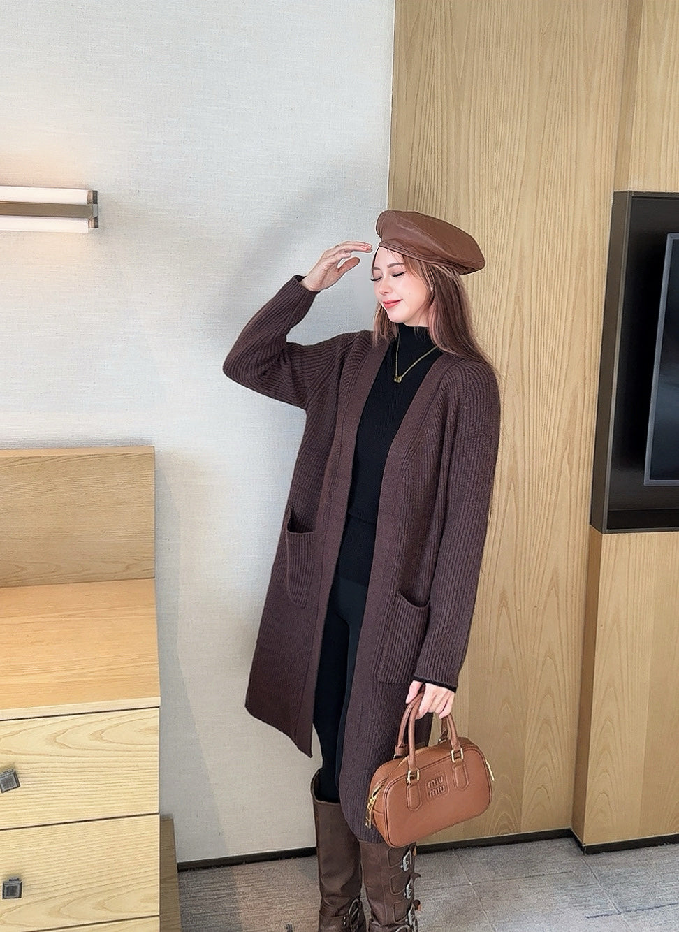 Herm 25fw knitted jacket