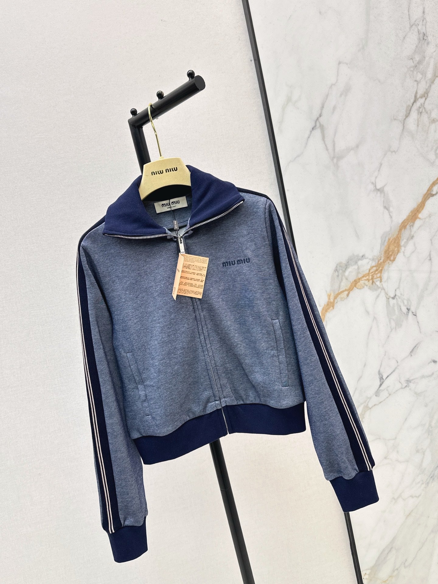 Miu 25fw zip-up jacket