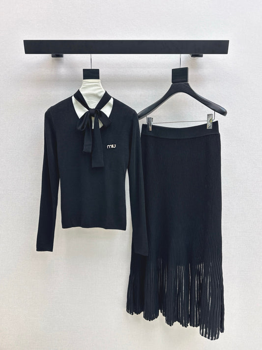 Miu 25fw knitted suit