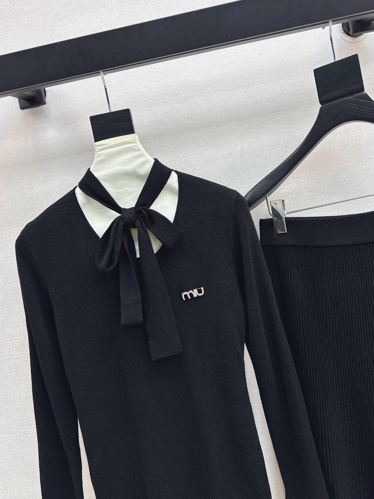 Miu 25fw knitted suit