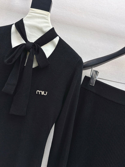 Miu 25fw knitted suit