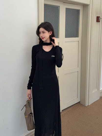 Miu 25fw knitted suit