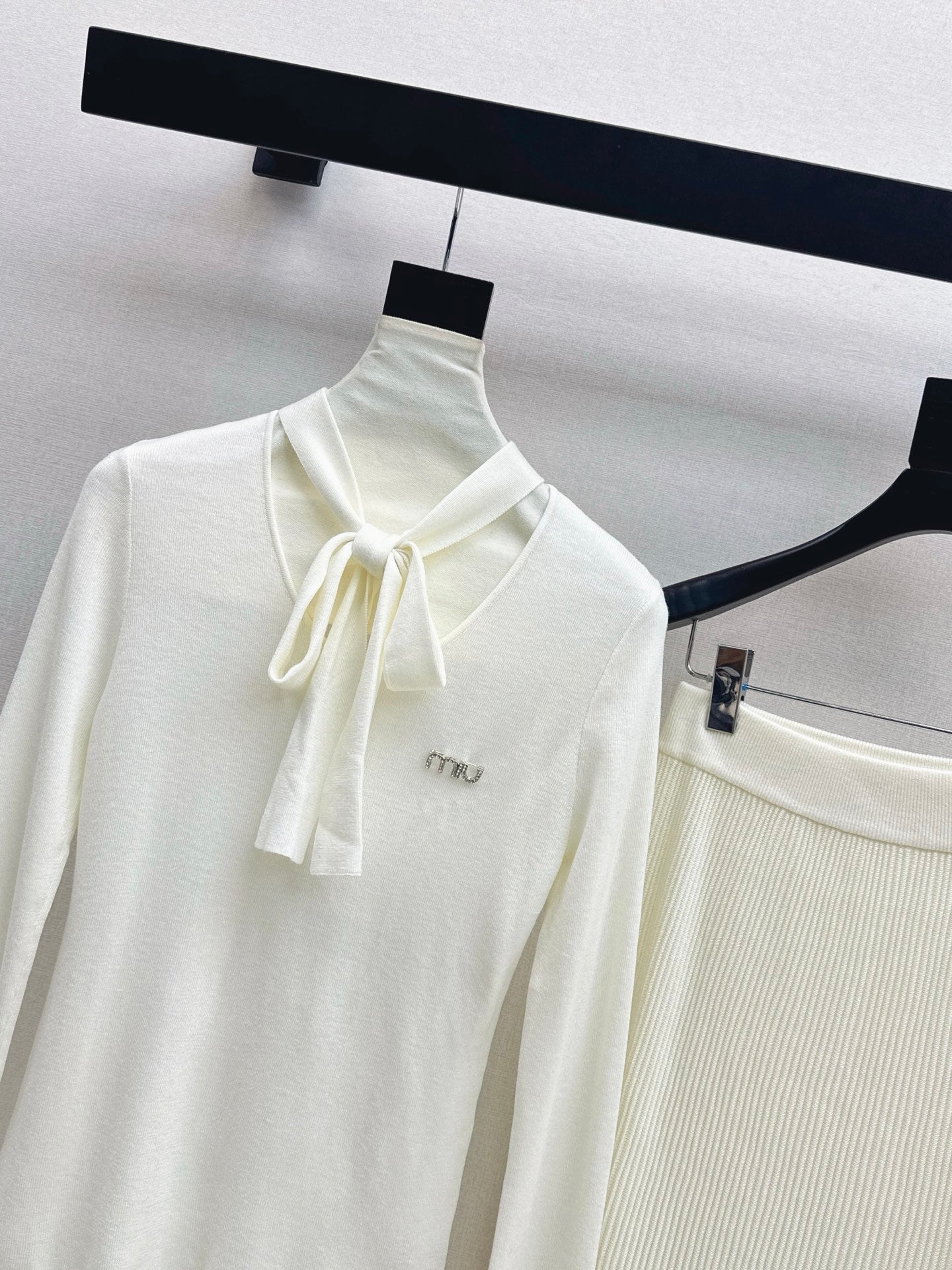 Miu 25fw knitted suit