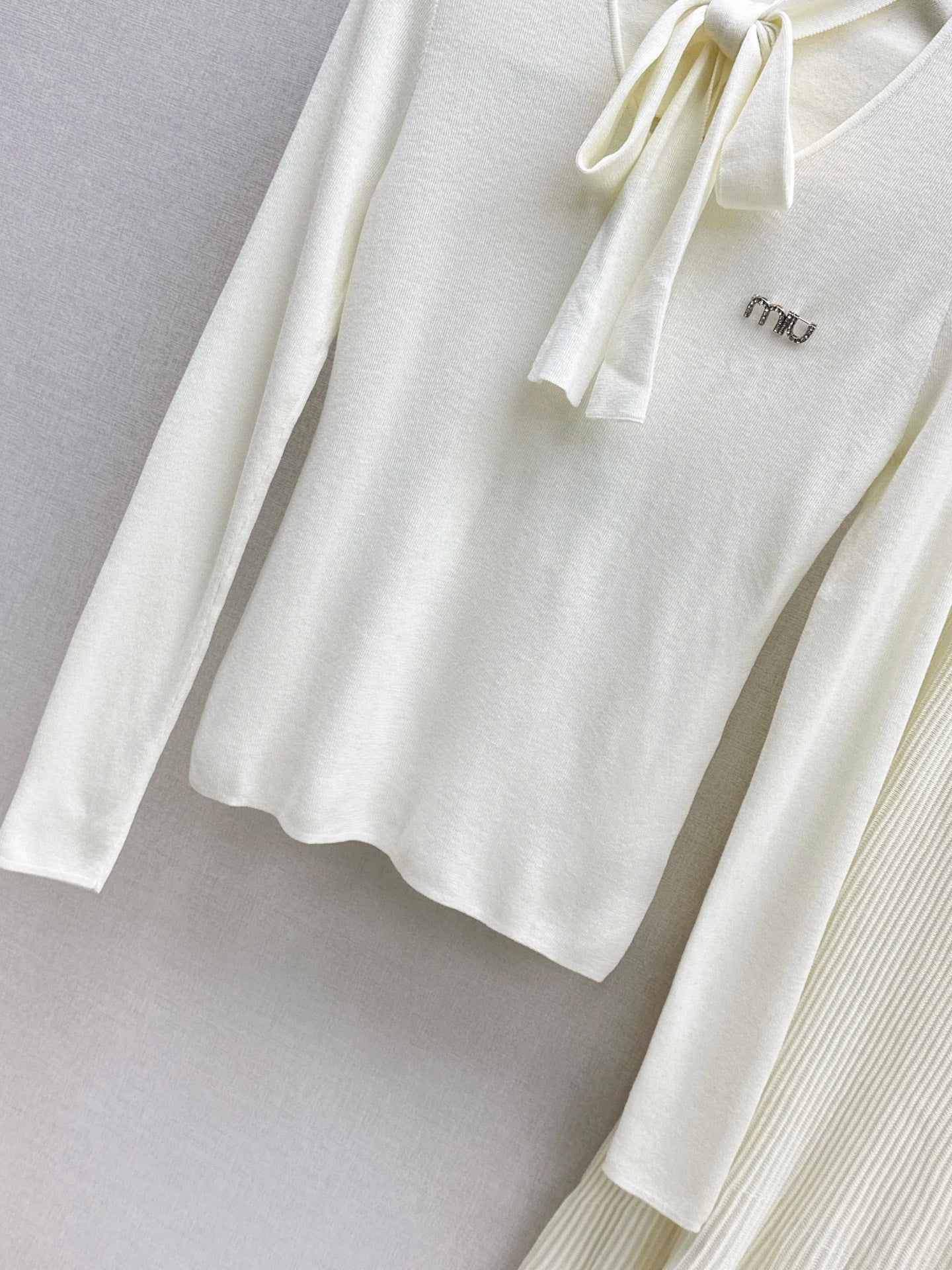 Miu 25fw knitted suit