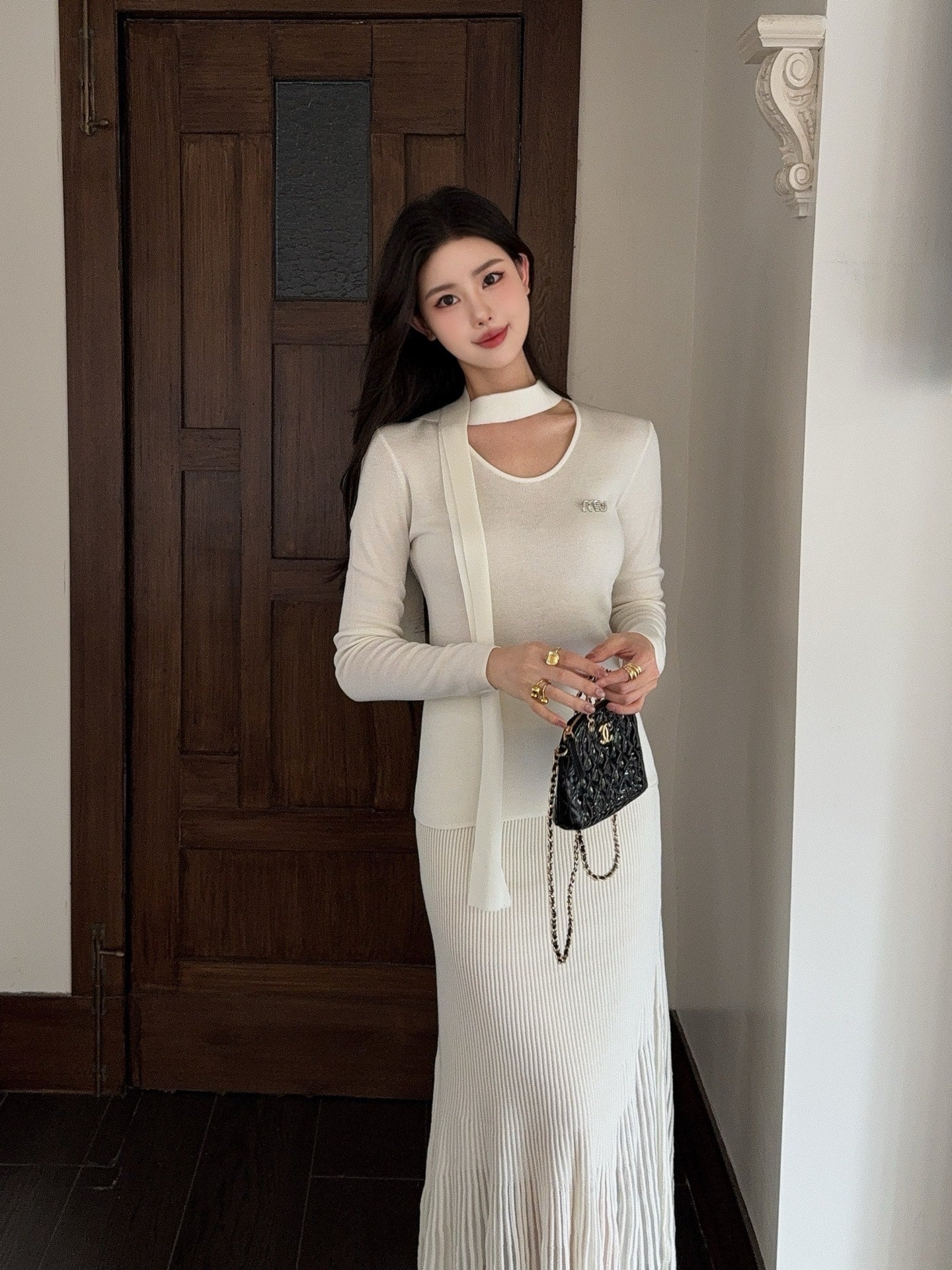 Miu 25fw knitted suit