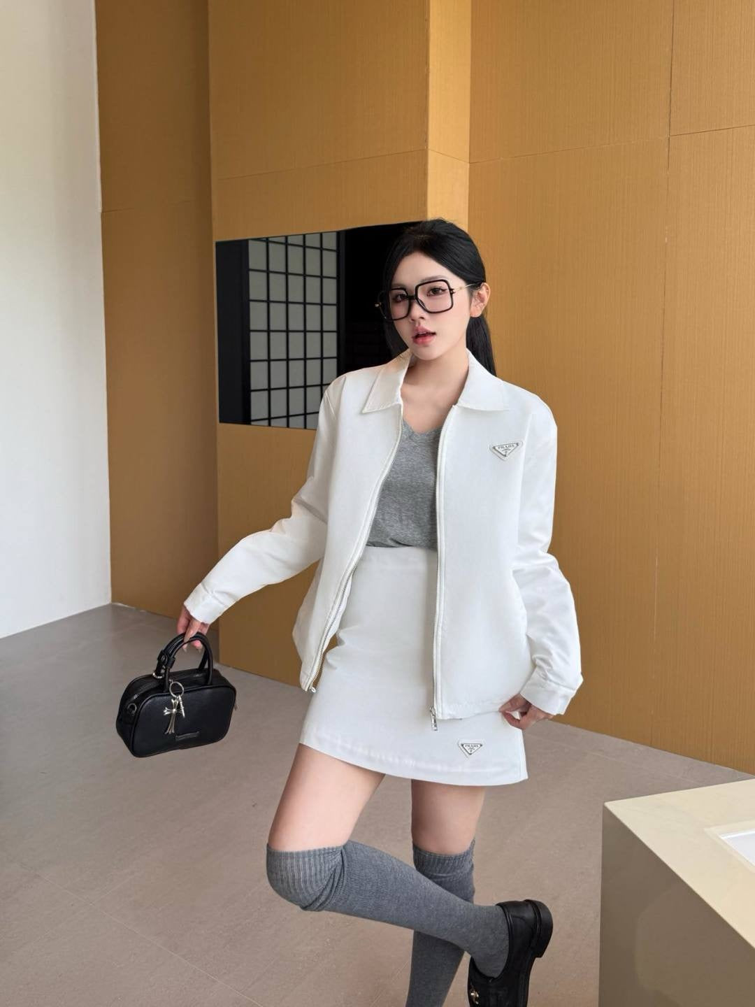 Pra 25fw jacket a-line skirt set