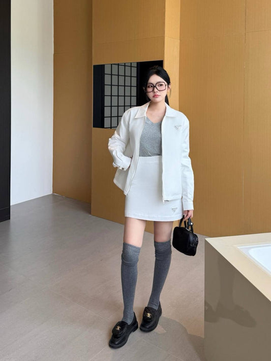 Pra 25fw jacket a-line skirt set