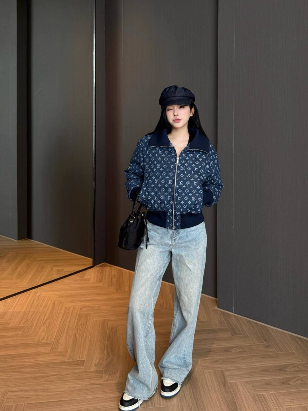 Louis 25fw denim down jacket