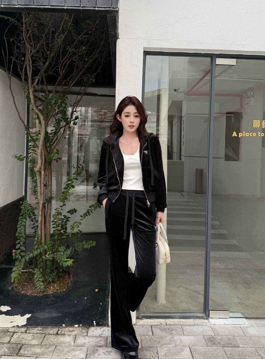 Pra 25fw velvet suit