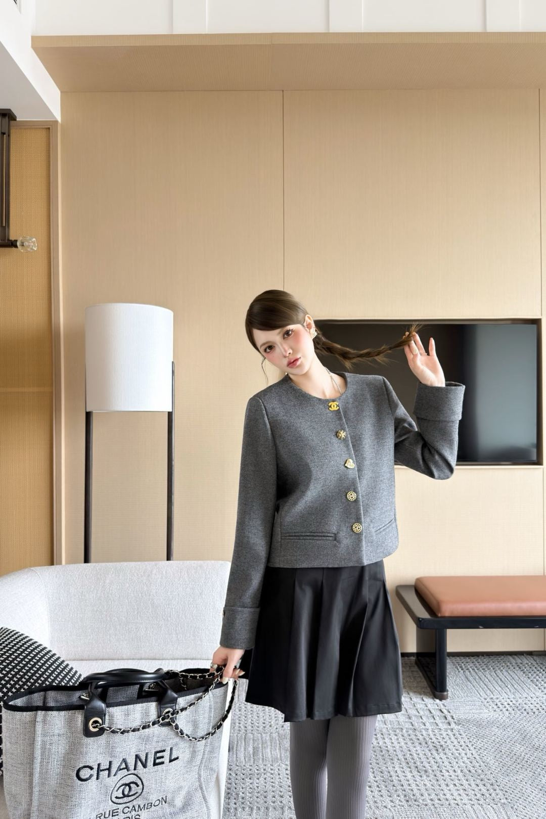 Chan 25fw tweed jacket