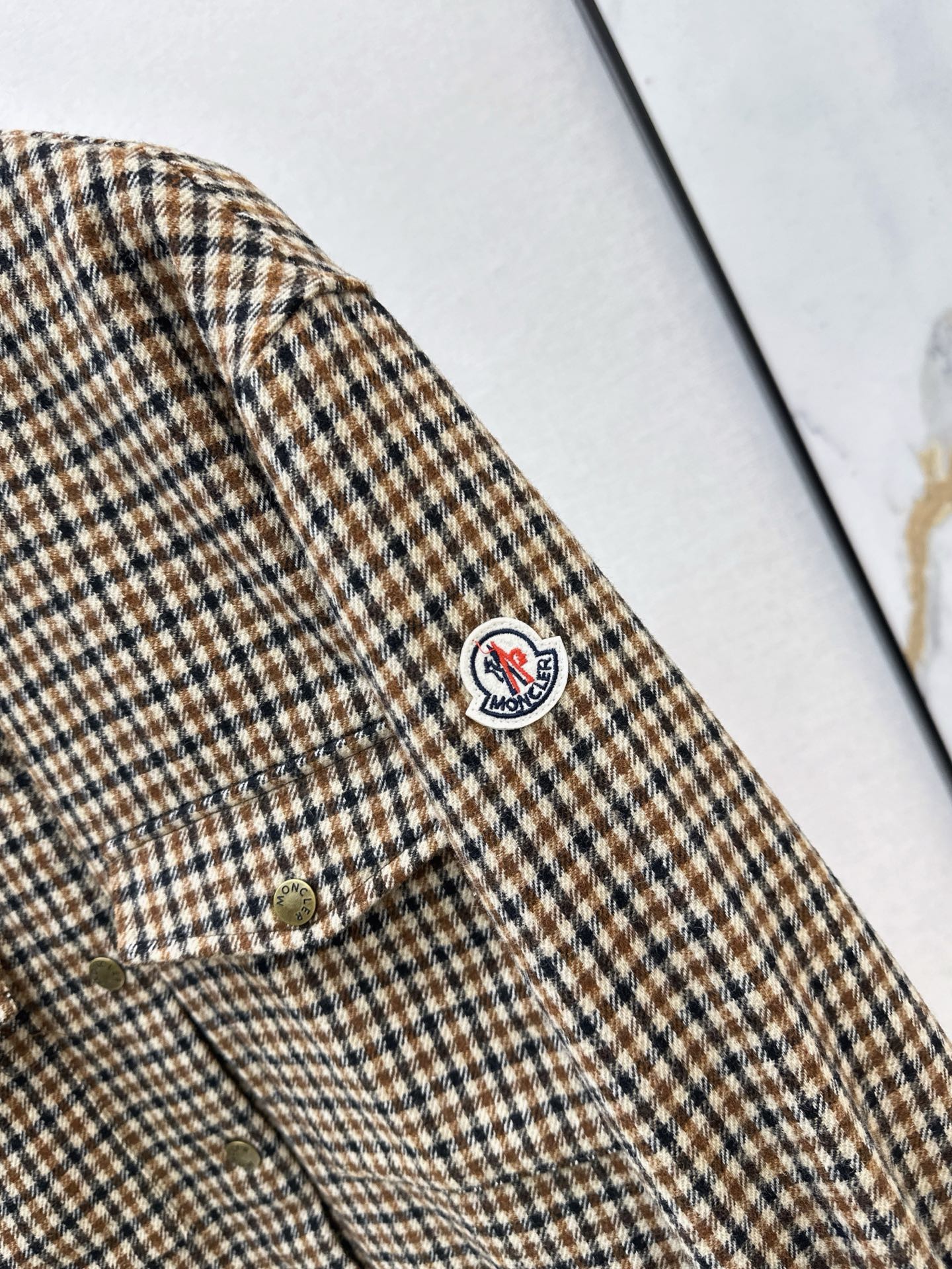 Monc 25fw houndstooth jacket