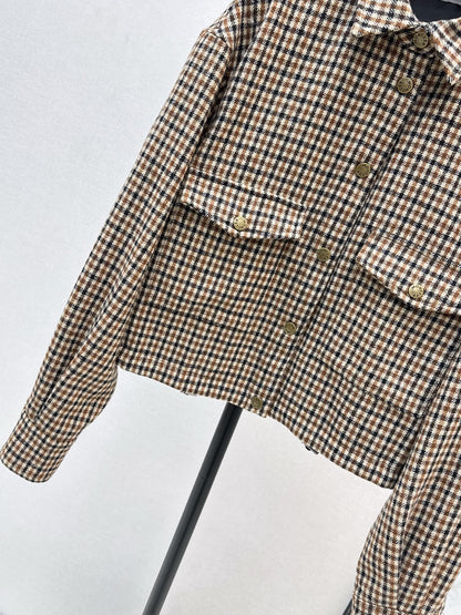 Monc 25fw houndstooth jacket