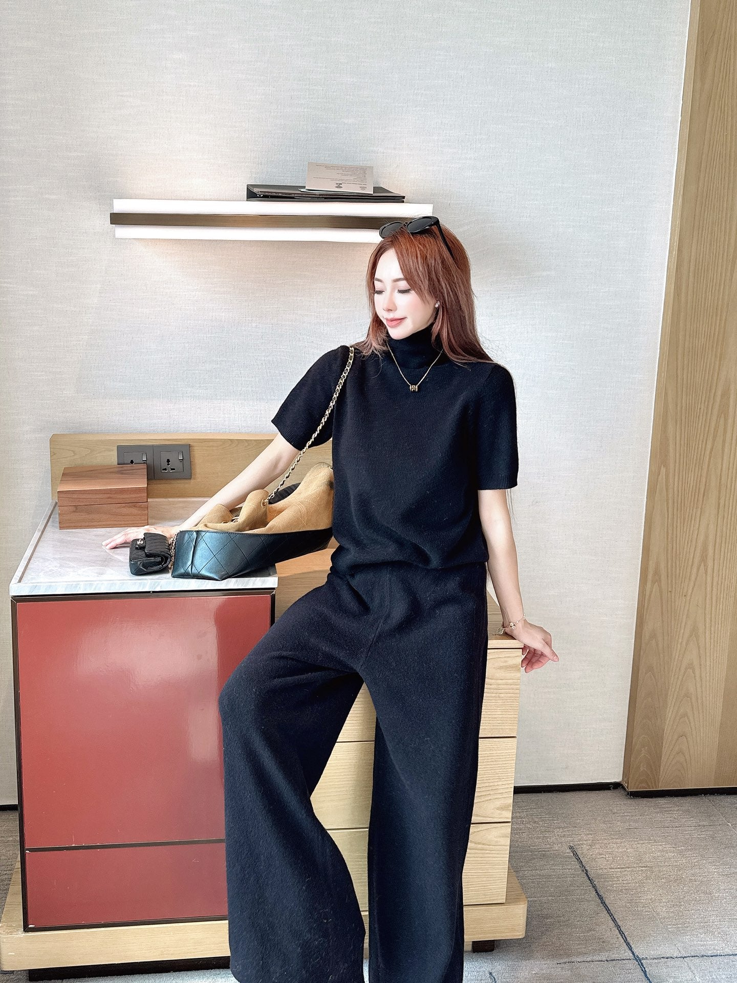 Row 25fw knit sweater pants set