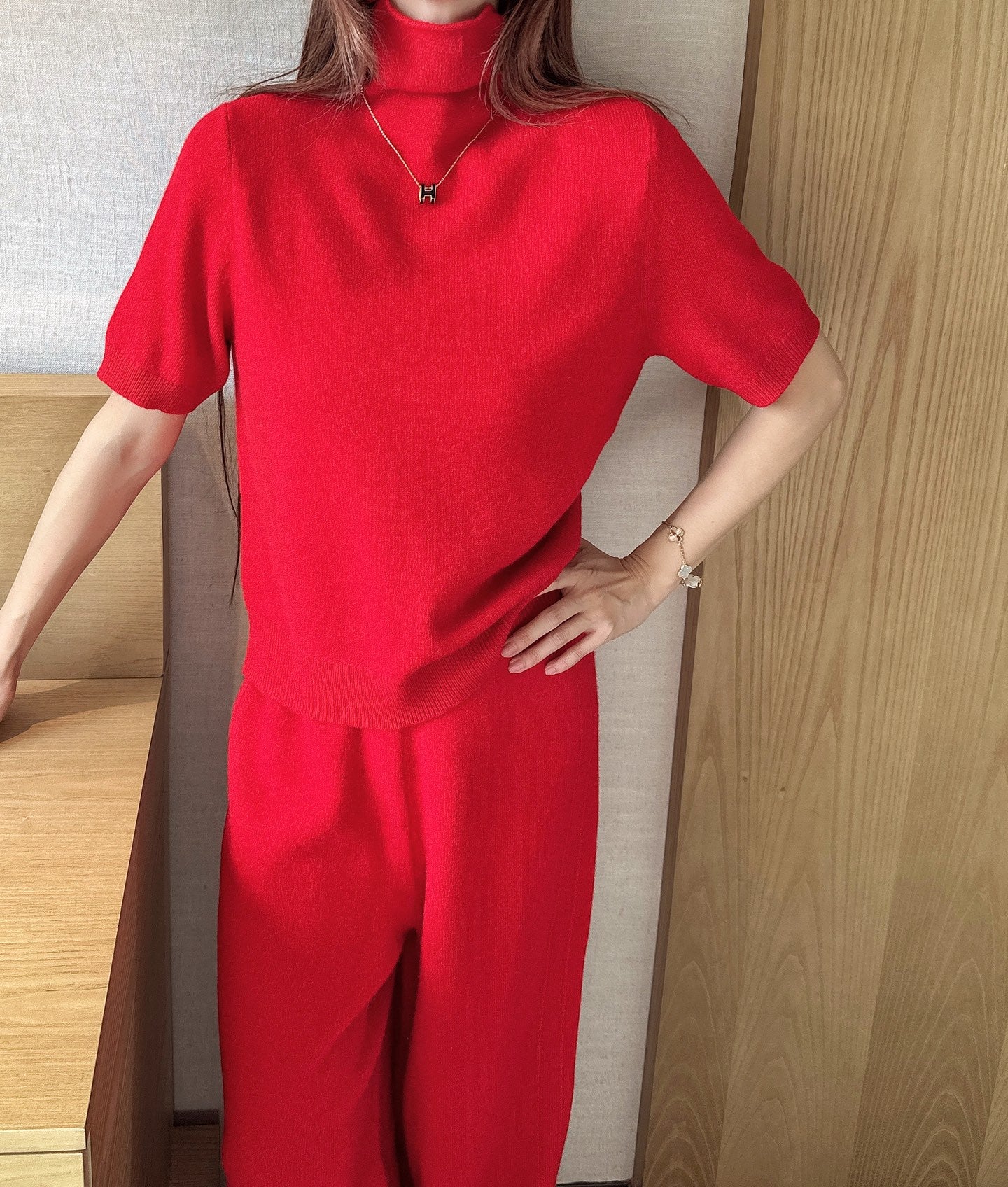 Row 25fw knit sweater pants set