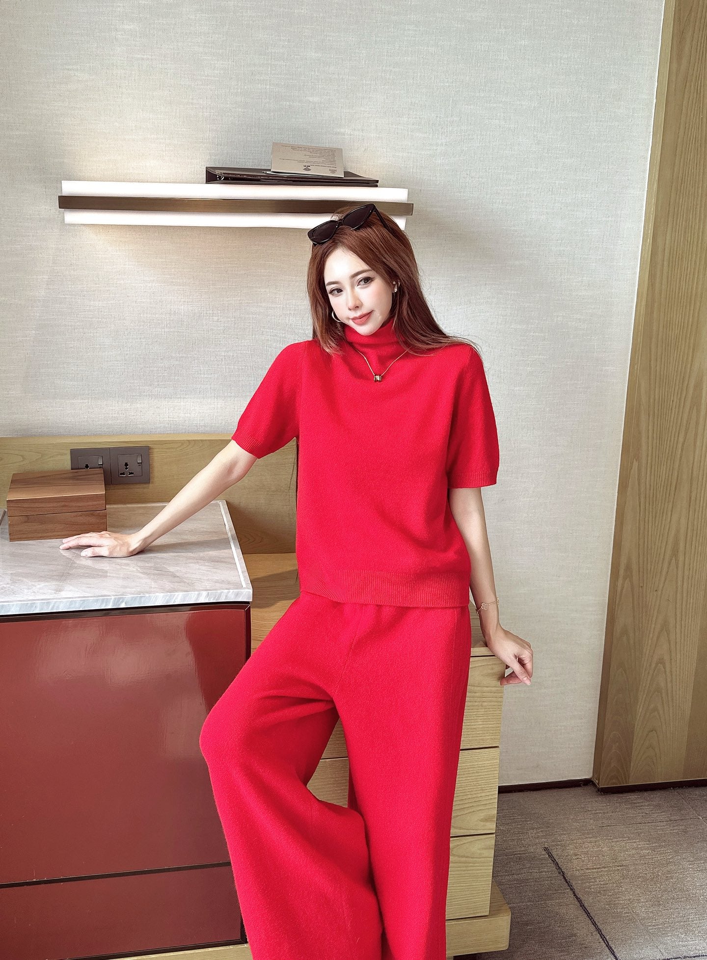 Row 25fw knit sweater pants set