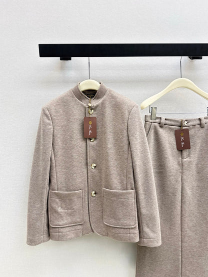 Loro 25fw jacket skirt set