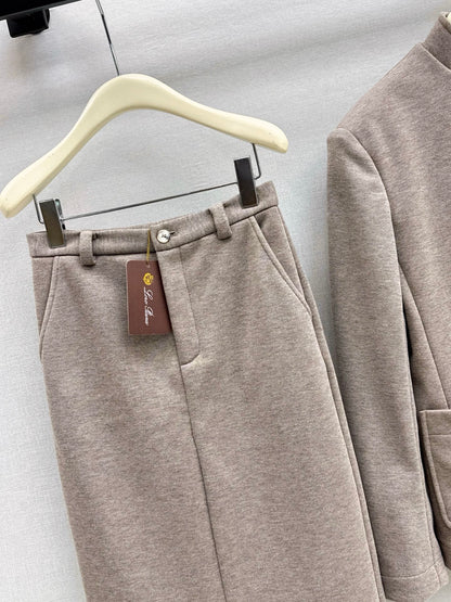 Loro 25fw jacket skirt set