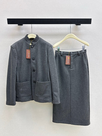 Loro 25fw jacket skirt set