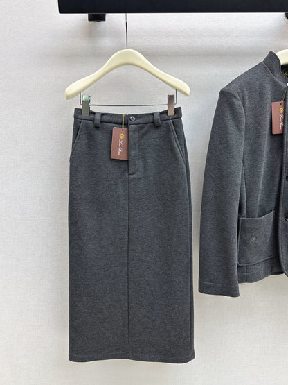 Loro 25fw jacket skirt set