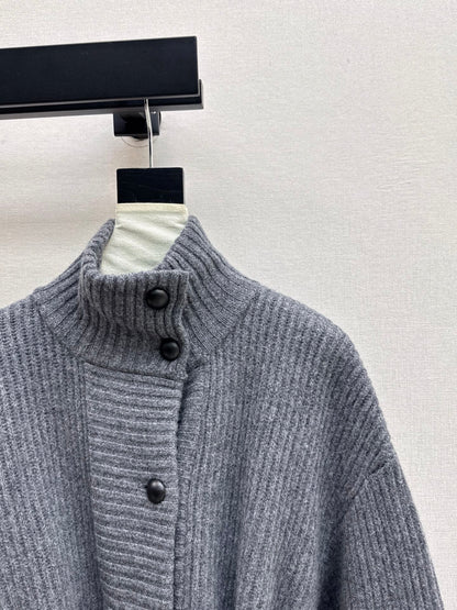 Brun 25fw knitted pea coat