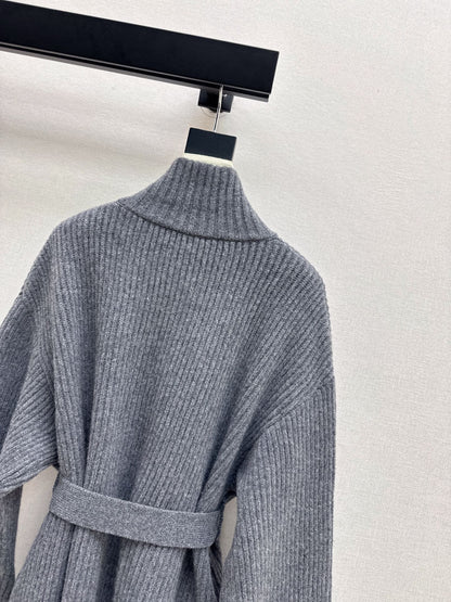 Brun 25fw knitted pea coat