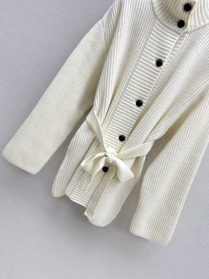 Brun 25fw knitted pea coat