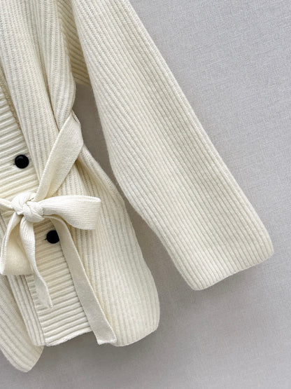 Brun 25fw knitted pea coat