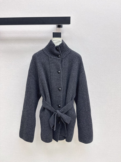 Brun 25fw knitted pea coat