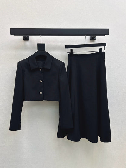 CD 25fw elegant jacket skirt set
