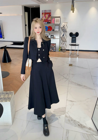 CD 25fw elegant jacket skirt set