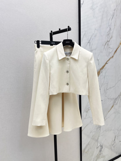 CD 25fw elegant jacket skirt set