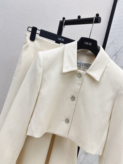 CD 25fw elegant jacket skirt set